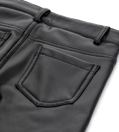 Original Marines DDA3516F Spodnie dzwony a'la skóra dla dziewczynki Czarne