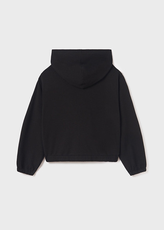 Mayoral Junior 7420-018 Bluza z dzianiny zasuwana na zamek dla dziewczynki Negro