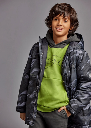 Mayoral Junior 7459-046 Kurtka zimowa pikowana dla chłopca szara