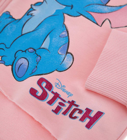 Original Marines DEAV3529F Bluza STITCH zapinana na suwak dla dziewczynki Róż