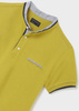 Mayoral Junior 6103-036 Koszulka polo z krótkim rękawem i stójką dla chłopca Zielona