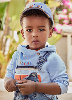 Mayoral Baby 1415-015 Bluza z kapturem z motywem interaktywnym Niebieska