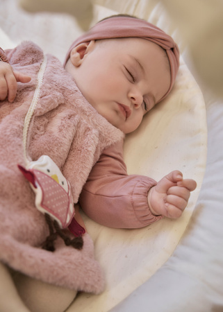 Mayoral Newborn 2823-056 Sukienka z torebką i opaską Mellow