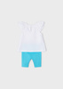 Mayoral 1724-016 Komplet z krótkimi leginsami dla dziewczynki Niebieski