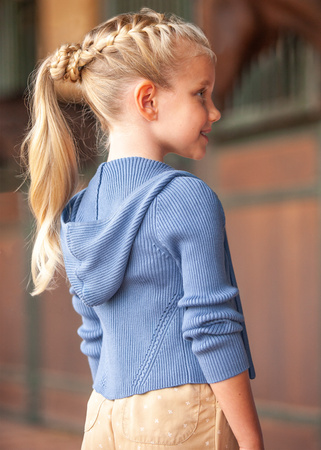 Mayoral Mini 3346-016 Kardigan trykotowy zapinany na suwak dla dziewczynki Kolor niebieski