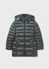Mayoral Junior 7481-068 Kurtka długa pikowana dla dziewczynki ECOFRIENDS Zielona