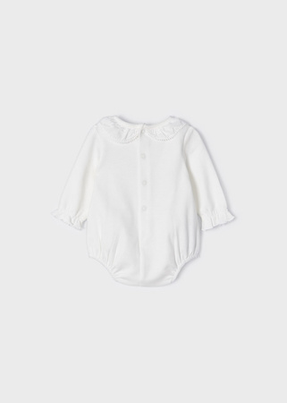 Mayoral Newborn 2709-041 Body z długim rękawem dla dziewczynki ECOFRIENDS Ecru