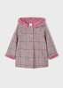 Mayoral Mini 4408-061 Płaszcz dla dziewczynki w kratę Orquidea