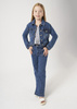 Mayoral Junior 6510-090 Spodnie jeansowe dla dziewczynki Oscuro
