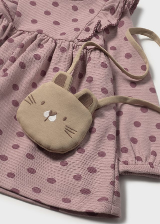Mayoral Baby 2920-094 Sukienka dzianinowa z torebką Cuarzo
