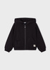 Mayoral Mini 3441-080 Bluza z kapturem zapinana na suwak dla dziewczynki Czarna