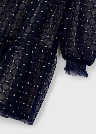 Mayoral Mini 4910-086 Sukienka z tiulem dla dziewczynki Marino