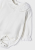 Mayoral Newborn 2709-041 Body z długim rękawem dla dziewczynki ECOFRIENDS Ecru