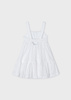 Mayoral Mini 3950-022 Sukienka dzianinowa dla dziewczynki Blanco
