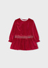 Mayoral Baby 2938-040 Sukienka z marszczeniem dla dziewczynki Czerwona