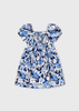 Mayoral Mini 3941-032 Sukienka w kwiaty dla dziewczynki  Tinta