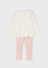 Mayoral Mini 4785-043 Komplet 2-częściowy z aksamitnymi leginsami  Nude