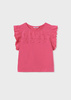 Mayoral Junior 6060-056 Bluzka na ramiączkach z ażurem ECOFRIENDS dla dziewczynki  Różowa