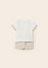 Mayoral Newborn 1264-027 Elegancki lniany komplet dla chłopca koszula i bermudy Lino