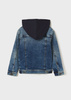 Mayoral Junior 6406-078 Kurtka jeansowa dla chłopca z odpinanym kapturem