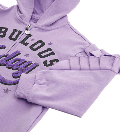 Original Marines DDA3568F Bluza zapinana na suwak dla dziewczynki Fioletowa