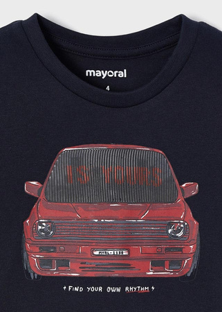 Mayoral 4009-044 Koszulka chłopięca z długim rękawem samochód Kolor granatowy