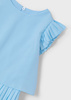 Mayoral Mini 3871-092 Kombinezon krótki plisowany Cielo