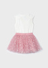 Mayoral Mini 3950-063 Komplet 2-częściowy ze spódniczką tiul dla dziewczynki Różowy