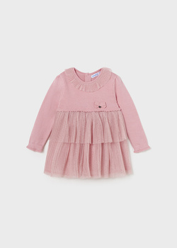 Mayoral Baby 2979-041 Sukienka łączona z tiulem Rosado