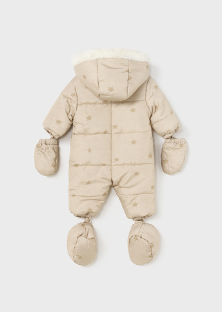 Mayoral Newborn 2624-060 Kombinezon z mikrofibry dla noworodka ECOFRIENDS Beżowy