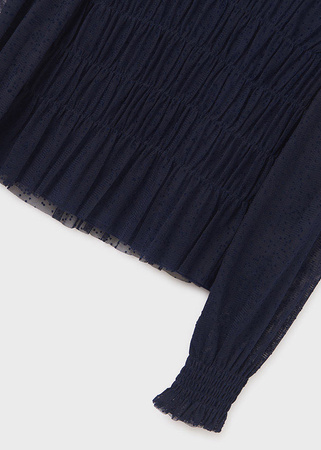 Mayoral Junior 7176-091 Bluzka z tiulem dla dziewczynki Noche