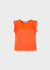 Mayoral Mini 3074-065 Koszulka bez rękawów z haftem ECOFRIENDS  Pomarańczowa