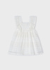 Mayoral Mini 3924-035 Sukienka koronkowa dla dziewczynki Crudo