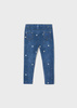 Mayoral Mini 3753-088 Leginsy dla dziewczynki ECOFRIENDS a'la jeans  niebieskie