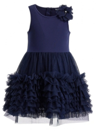 Original Marines DEP3036F Sukienka z tiulowym dołem Granat