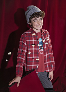 Mayoral Junior 7108-054 Koszula flanelowa w kratę z długim rękawem Baya