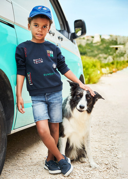 Mayoral 3261-028 Bermudy jeansowe z kieszeniami ECOFRIENDS dla chłopca