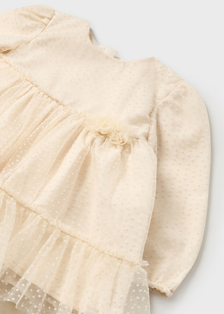 Mayoral Baby 2971-030 Sukienka z tiulem Garbanzo