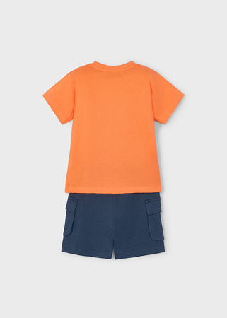 Mayoral Mini 3605-088 Komplet 2-częściowy bermudy cargo Coral - midn