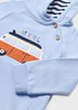 Mayoral Baby 1415-015 Bluza z kapturem z motywem interaktywnym  Niebieska