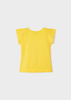 Mayoral Mini 3071-054 Koszulka z krótkim rękawem z nadrukiem i aplikacją Żółta