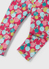 Mayoral Mini 3702-092 Leginsy nadruk dla dziewczynki Fucsia