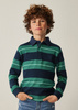 Mayoral Junior 7182-039 Koszulka polo z długim rękawem ECOFRIENDS dla chłopca Menta