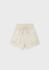 Mayoral Junior 6236-046 Krótkie spodenki lniane dla dziewczynki Beżowe