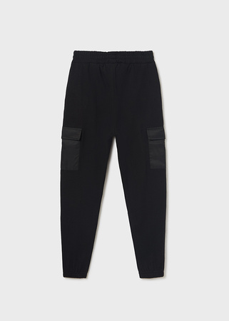 Mayoral Junior 6585-041 Spodnie sportowe z dzianiny dla dziewczynki Czarne