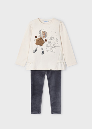 Mayoral Mini 4785-041 Komplet 2-częściowy z aksamitnymi leginsami Sombra