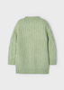 Mayoral Mini 4310-092 Kardigan z warkoczowym splotem dla dziewczynki ECOFRIENDS zielony