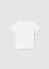 Mayoral Baby 1064-048 Koszulka z krótkim rękawem z aplikacją Blanco