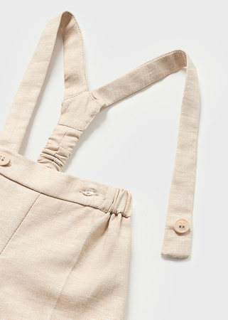 Mayoral Newborn 1262-075 Elegancki lniany komplet dla chłopca koszula i bermudy Lino