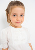 Mayoral Mini 3138-010 Bluzka z przeszyciami dla dziewczynki Ecru